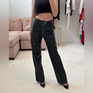 NWOT WEWOREWHAT Revolve faux leather pants size 24
